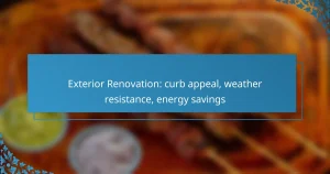 Exterior Renovation: curb appeal, weather resistance, energy savings