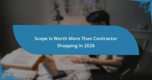 Scope Is Worth More Than Contractor Shopping in 2026