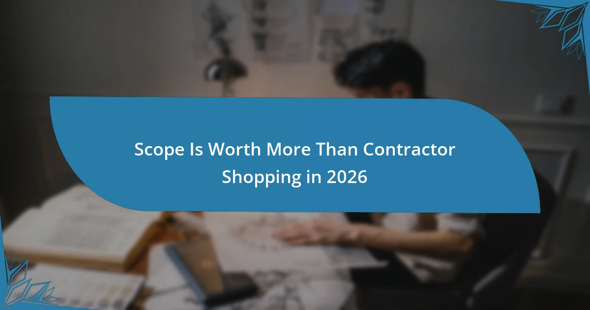 Scope Is Worth More Than Contractor Shopping in 2026